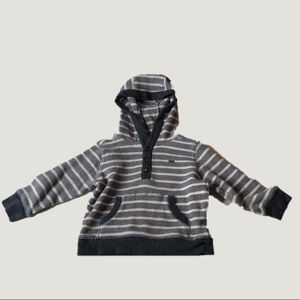 Cater’s Knitted Grey and White Stripe 3 Button Down Hoodie 3T